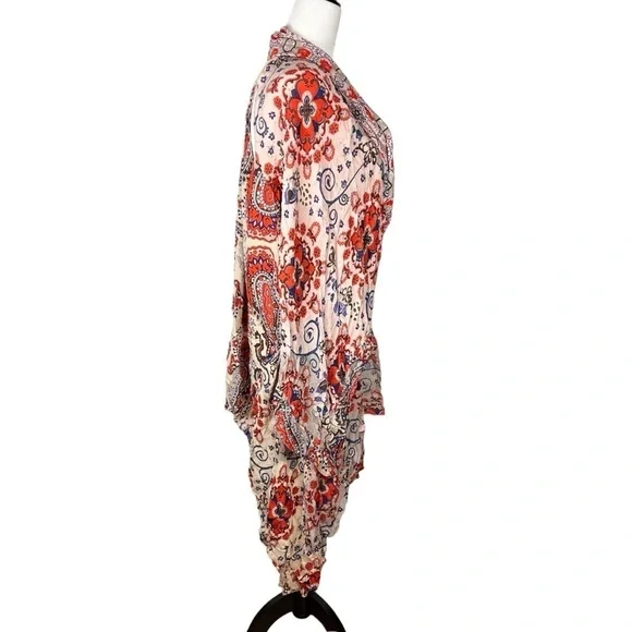 NWT Free People | Little Wing Paisley Kimono in Natural Size: One Size Fits Most - Picture 8 of 12